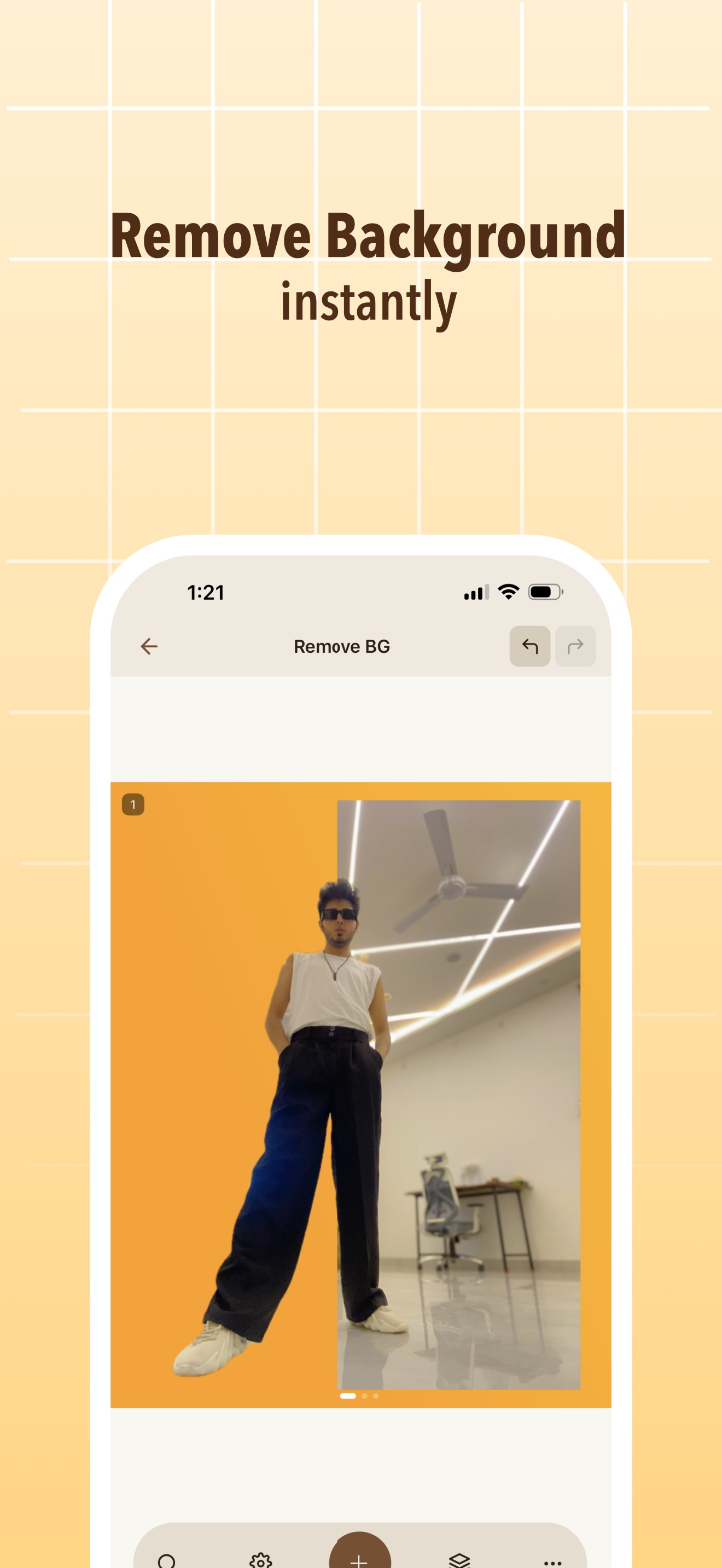 Spill screenshot: instant on-device background removal